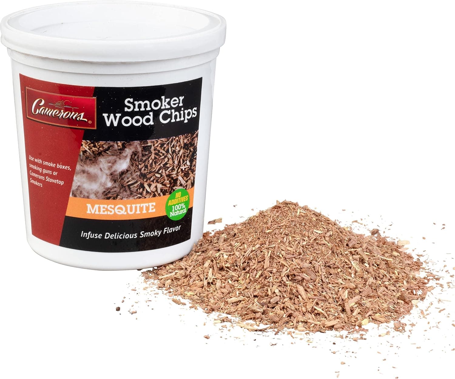 Camerons All Natural Extra Fine Mesquite BBQ Wood Chips 1 Pint