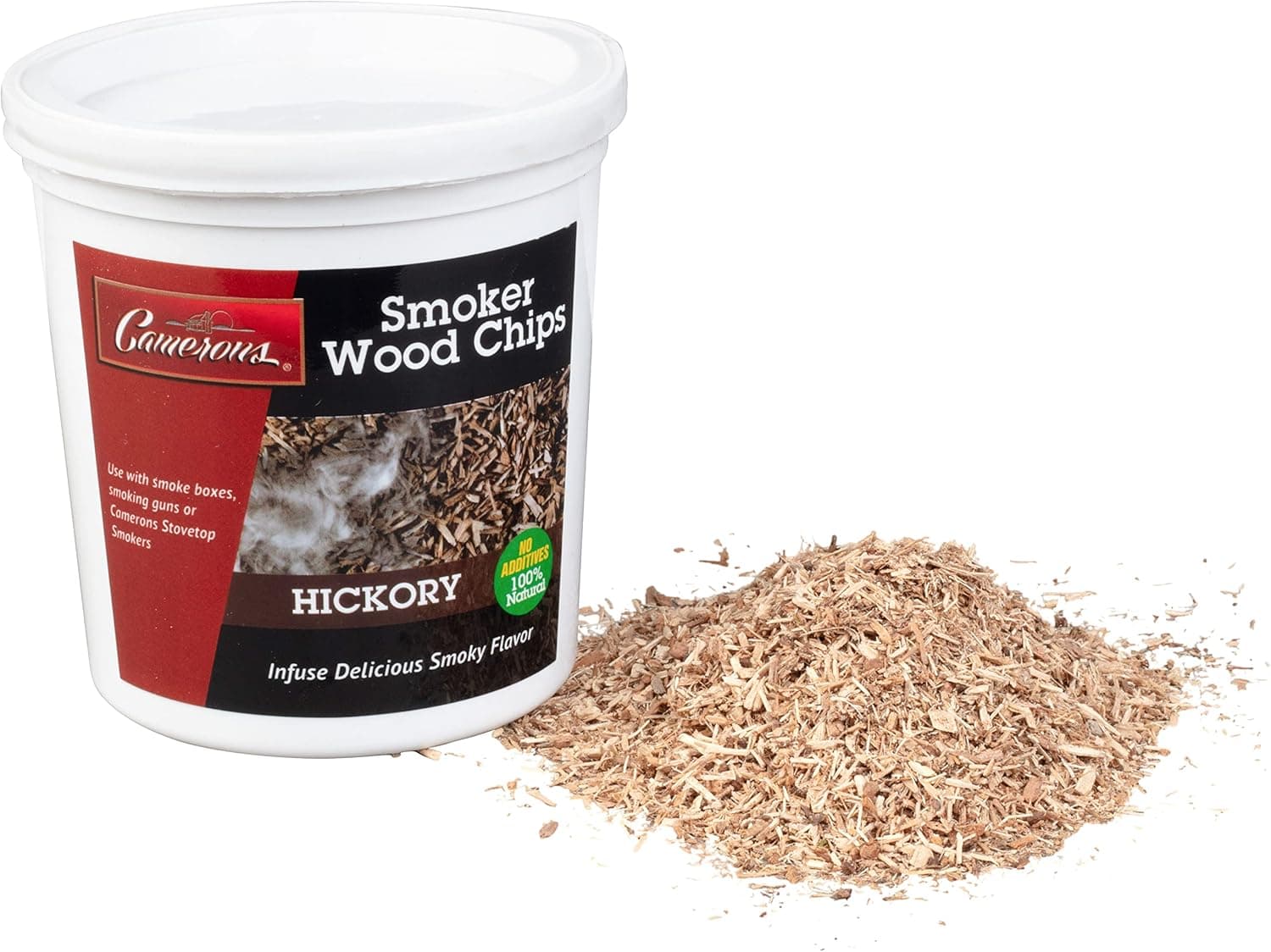 Camerons All Natural Extra Fine Hickory BBQ Wood Chips 1 Pint