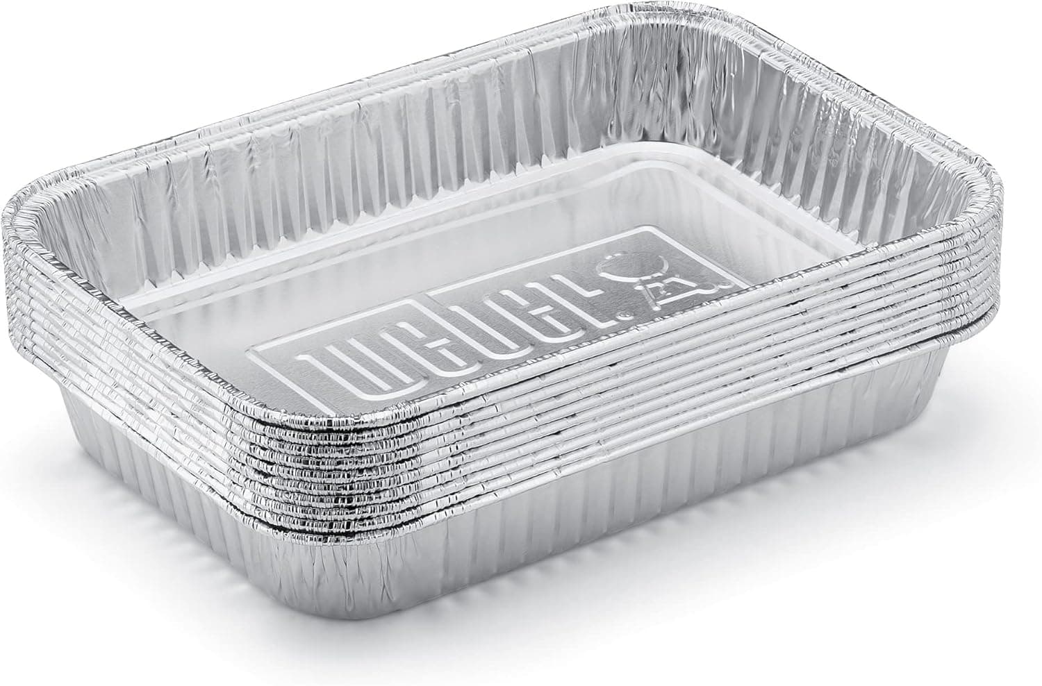 Weber Aluminum Drip Pans 10-Pack, Disposable Foil Pans (6415)