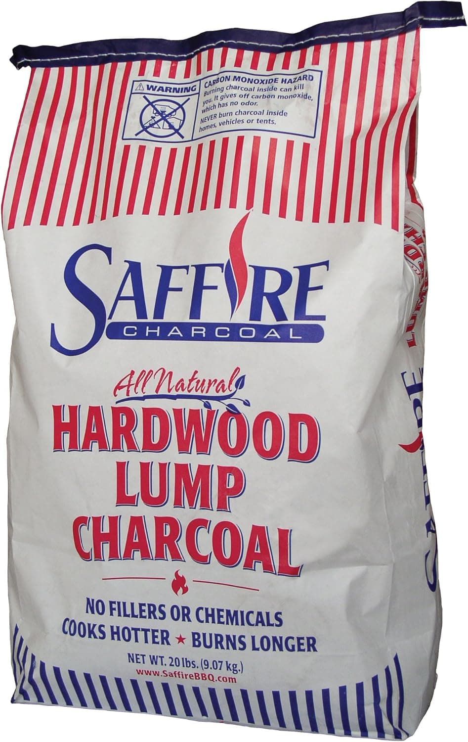 Saffire Lump Charcoal 20-Pound Bag All Natural Hardwood Charcoal