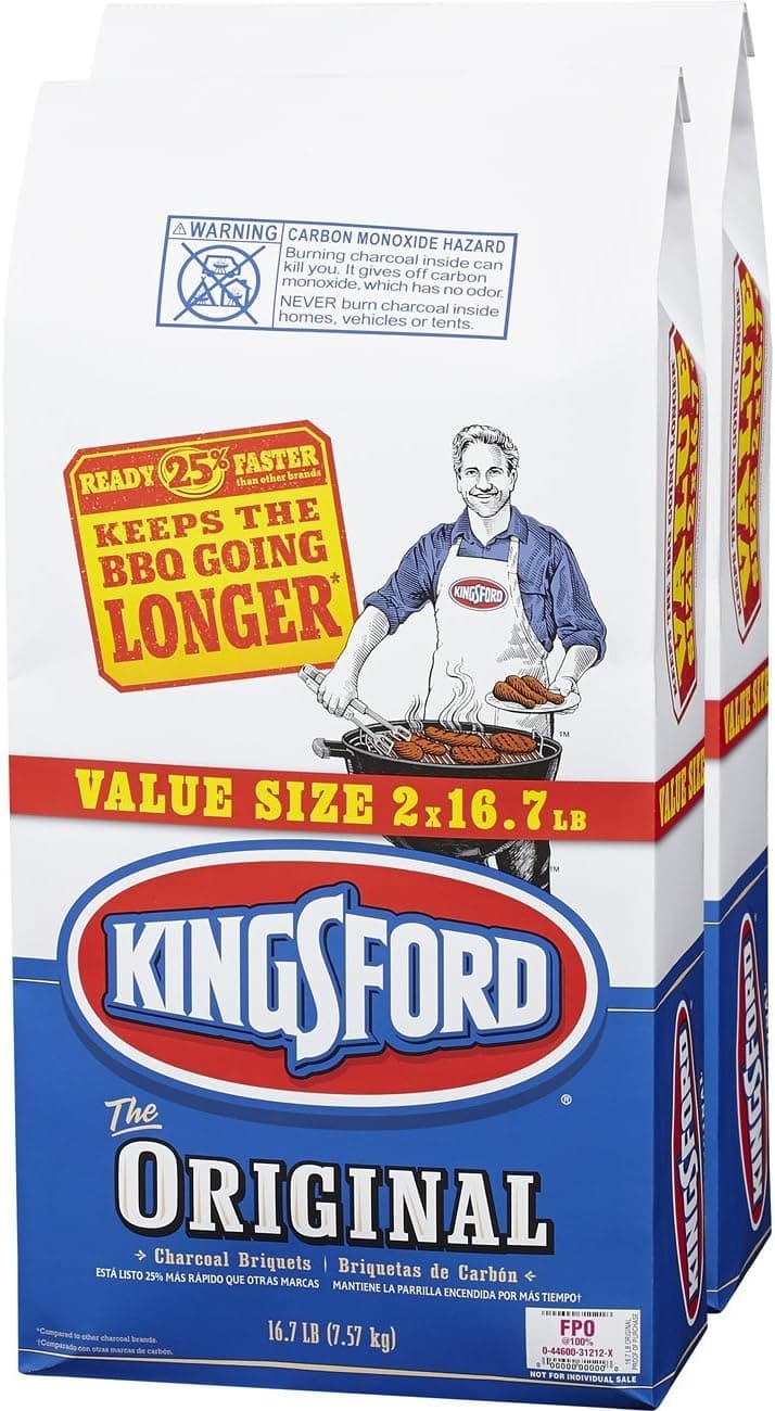 Kingsford Original Charcoal Briquettes Two 16.7 lb Bags
