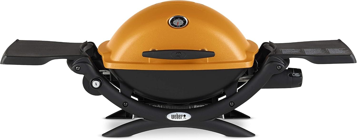 Weber Q1200 Liquid Propane Portable Gas Grill, Orange