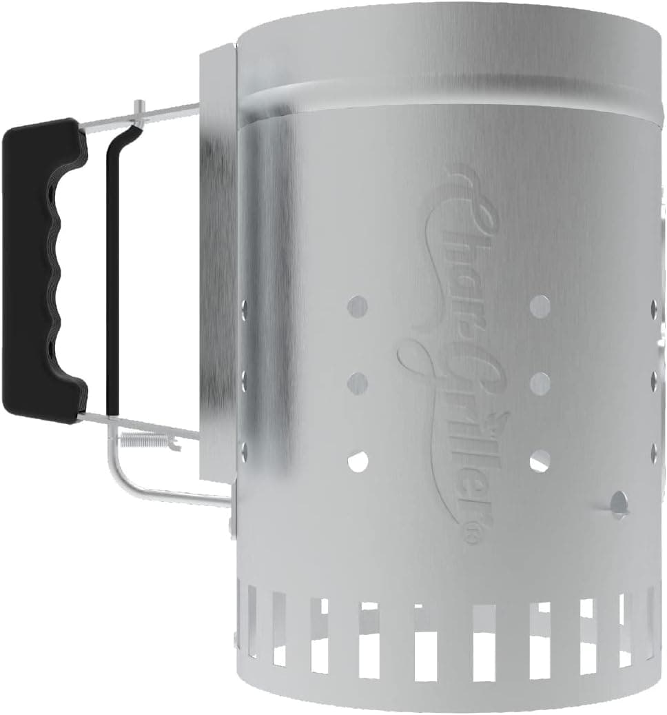 Char-Griller Charcoal Grill Chimney Starter with Quick Release Trigger 12-Inch