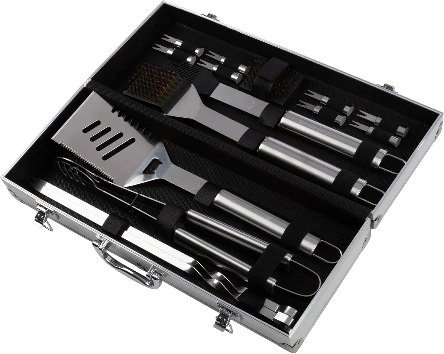 16-Piece BBQ Grill Accessories Set w/ Aluminum Case by Home-Complete