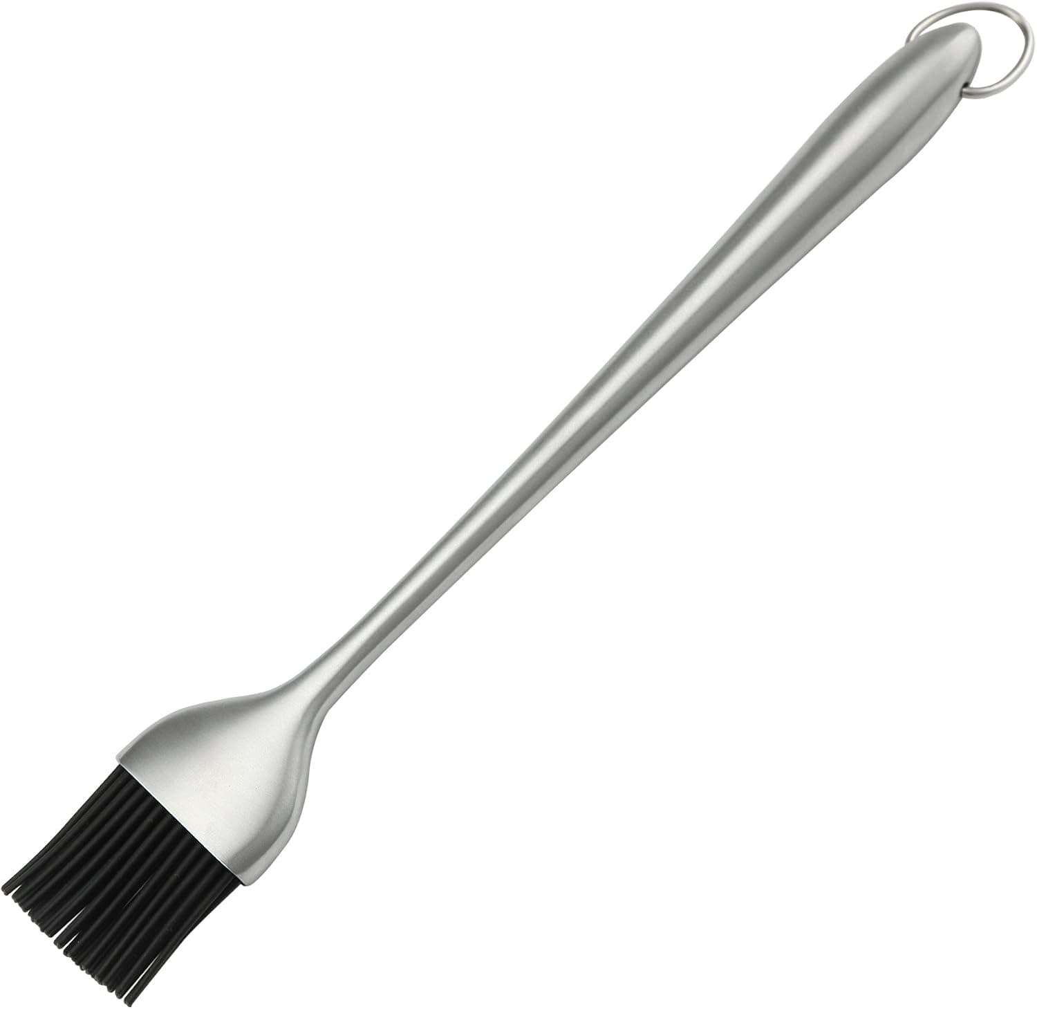 HQY Heavy-duty BBQ Basting Brush - Silicone Bristles w/ 12" Stainless Steel Handle