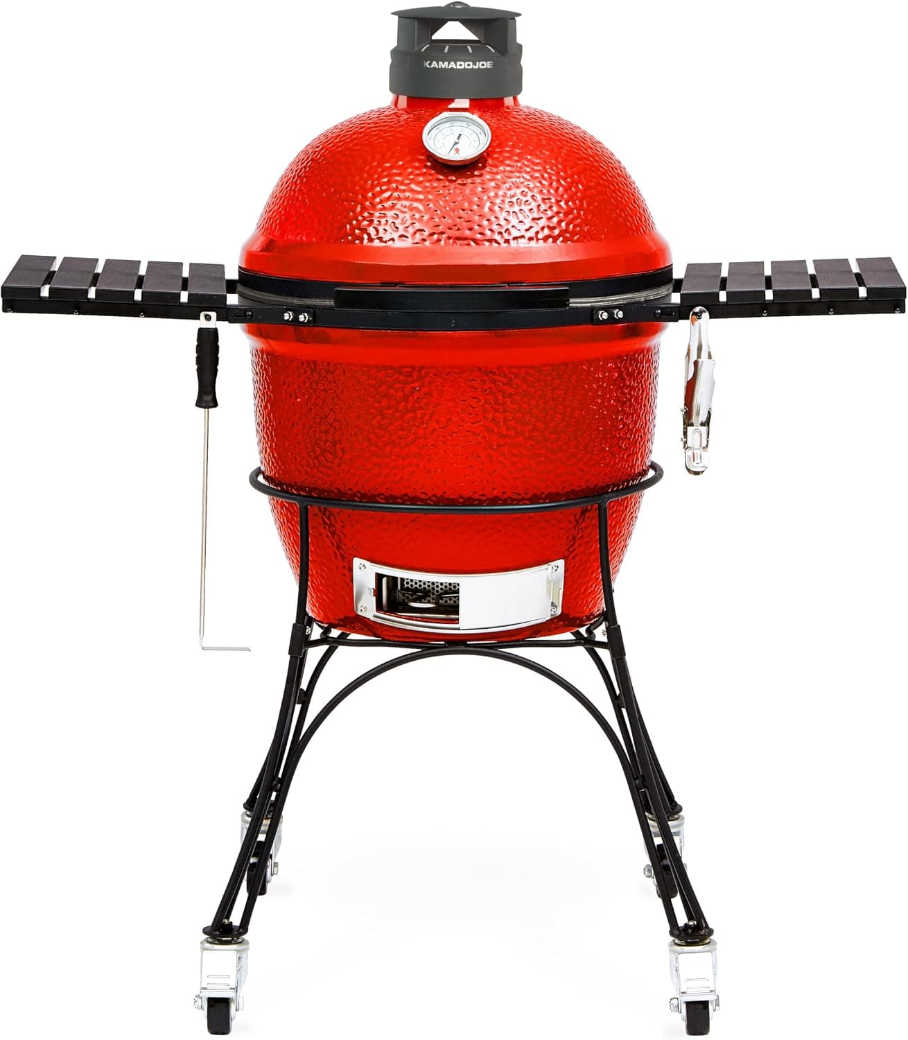 Kamado Joe Classic Joe Series II 18-inch Ceramic Charcoal Grill and Smoker, Red