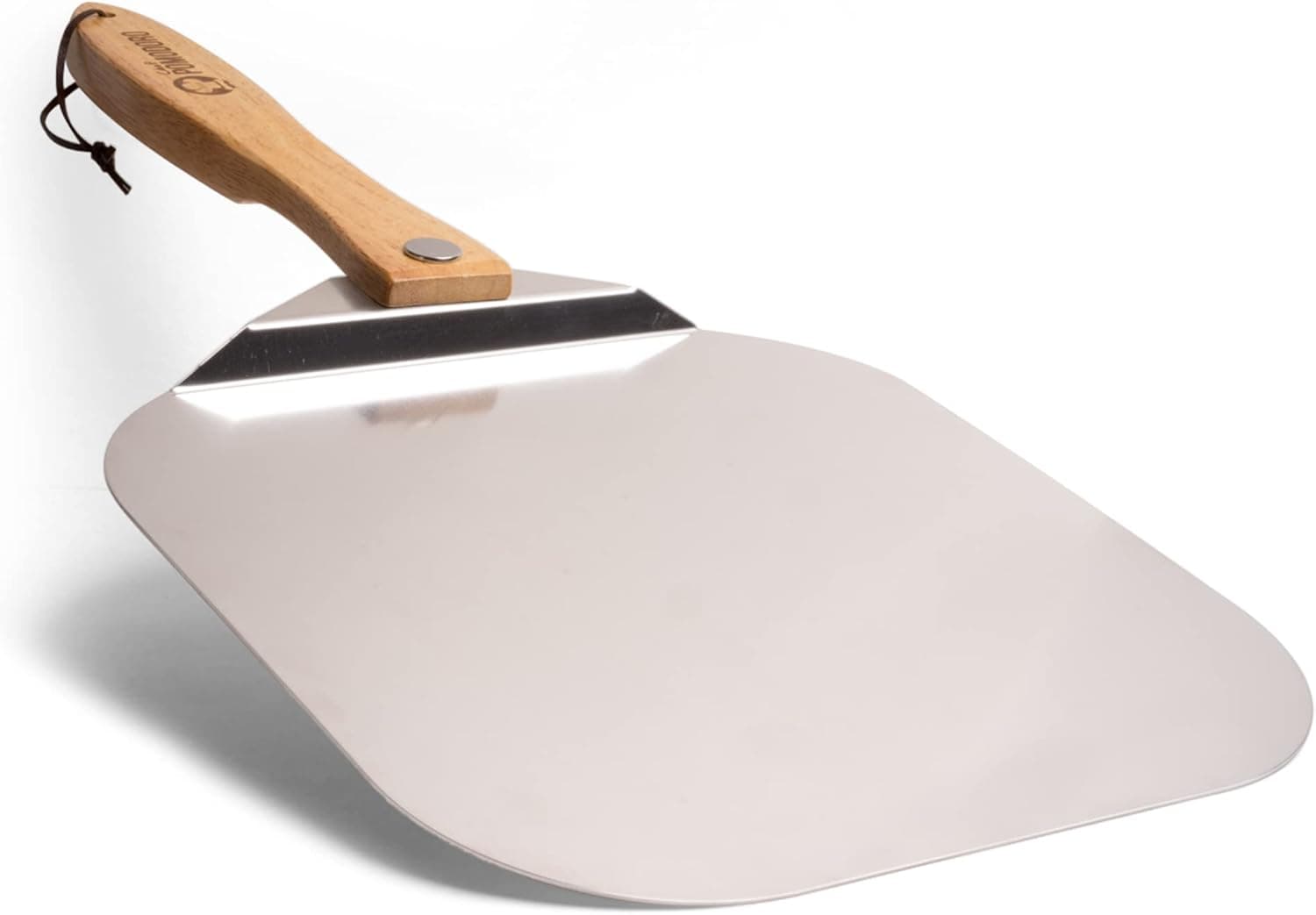 Chef Pomodoro Aluminum Metal Pizza Peel with Foldable Wood Handle (12 inch)