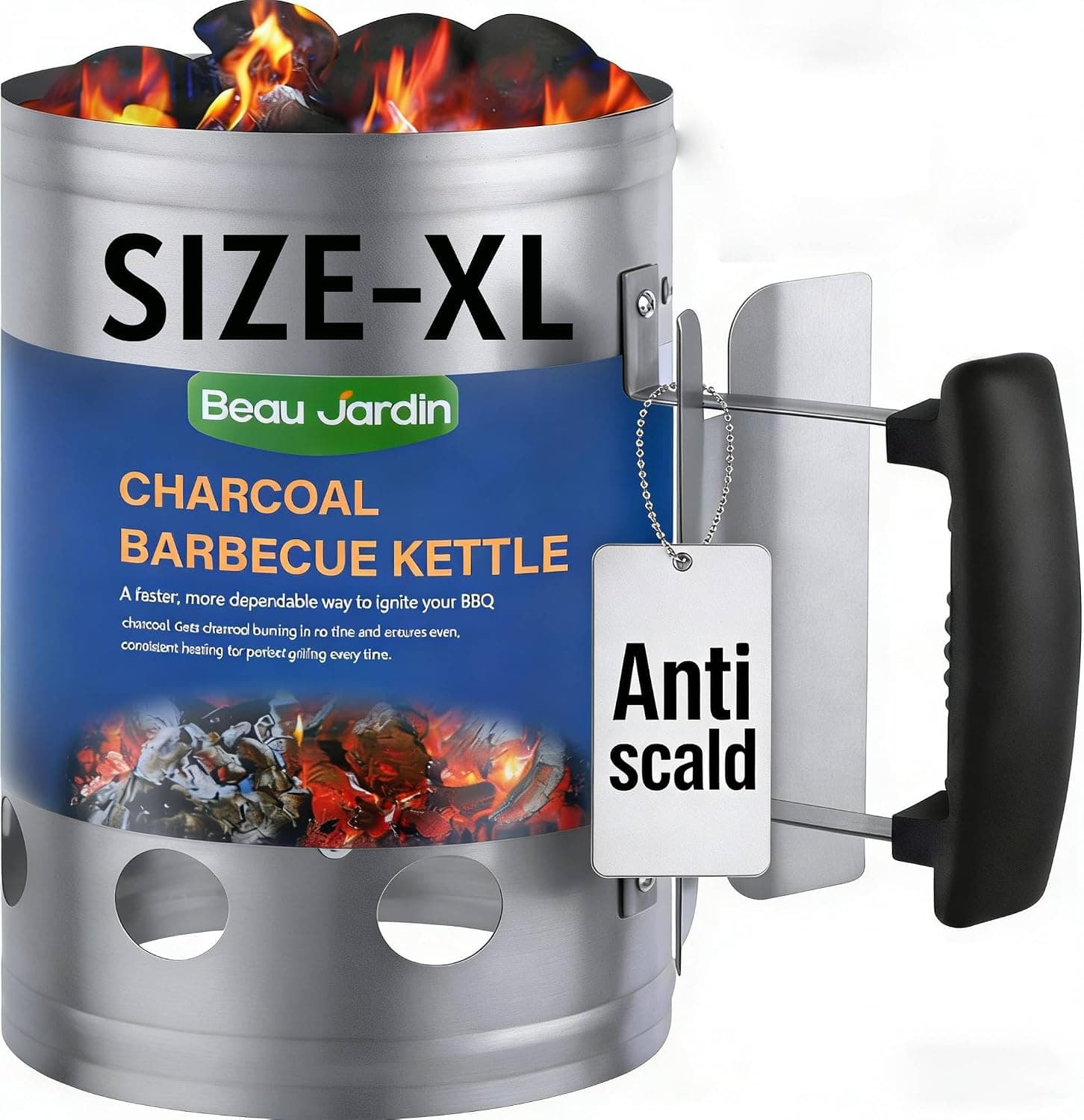 BEAU JARDIN Charcoal Chimney Starter Large Capacity