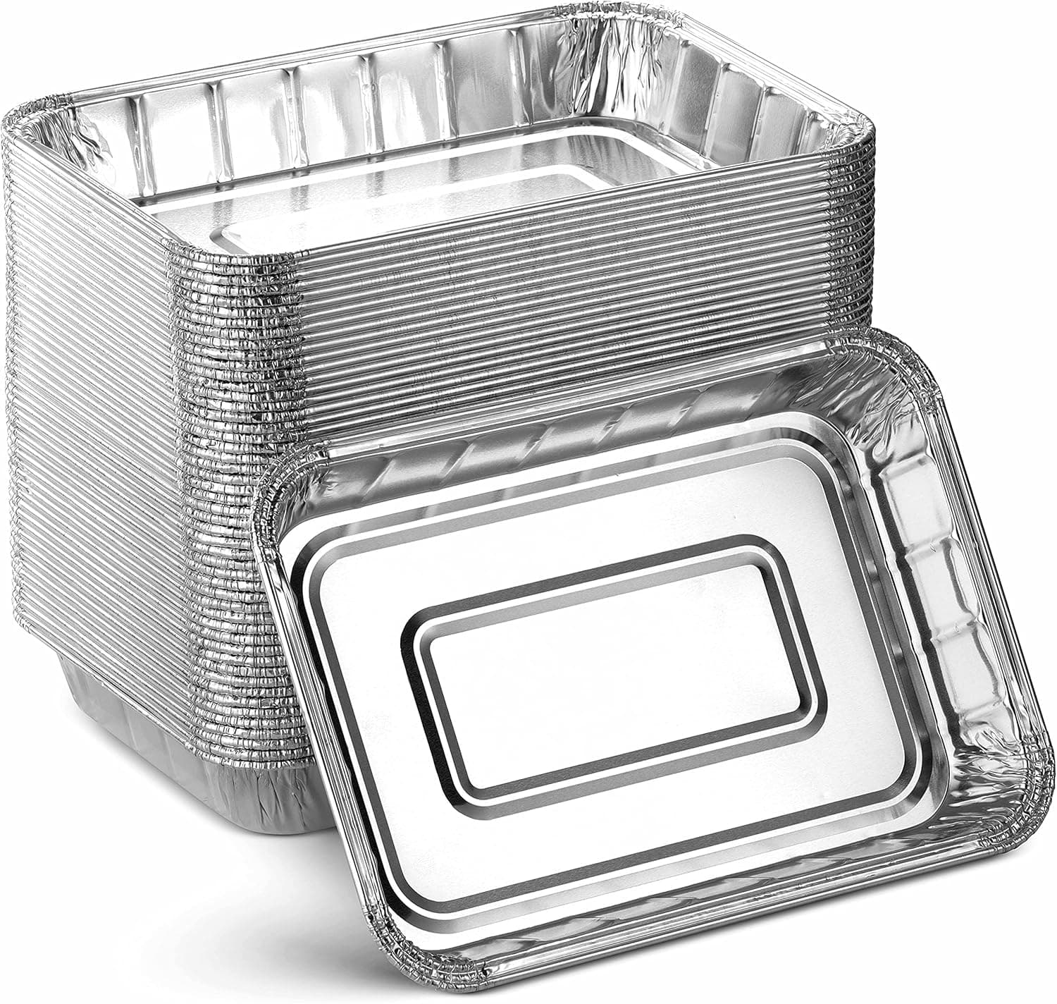 MontoPack Aluminum Foil Grill Drip Pans, Pack of 25, Weber Compatible