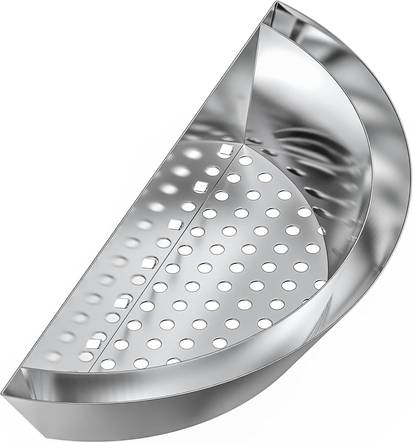onlyfire Charcoal Basket with Water Reservoir, Stainless Steel Coal Briquet Holder for Weber 22/26 Kettle