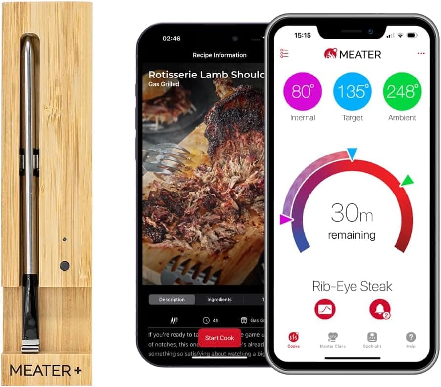 MEATER Plus Smart Bluetooth Wireless Meat Thermometer with Repeater