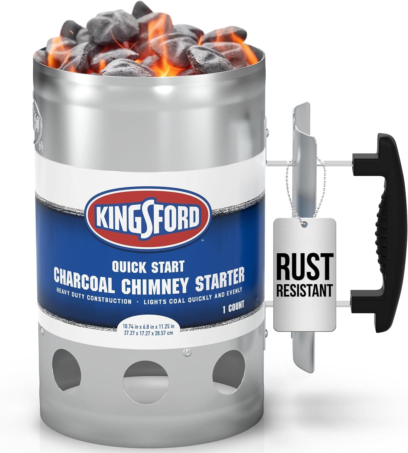 Kingsford Heavy Duty Deluxe Charcoal Chimney Starter Large Capacity