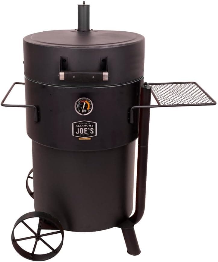 Oklahoma Joe's Bronco Pro 21.5 in. Heavy Duty Charcoal Drum Smoker and Grill