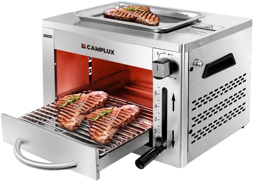 Camplux Propane Infrared Steak Grill 1600F Vertical Cooking Stainless Steel
