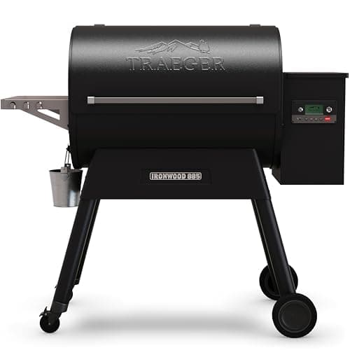Traeger Ironwood 885 Wood Pellet Grill & Smoker, 885 Sq In, WiFi | Super Smoke Mode, D2 Controller, WiFi app control, 500°F max - 6-in-1 grill, smoke, bake & BBQ