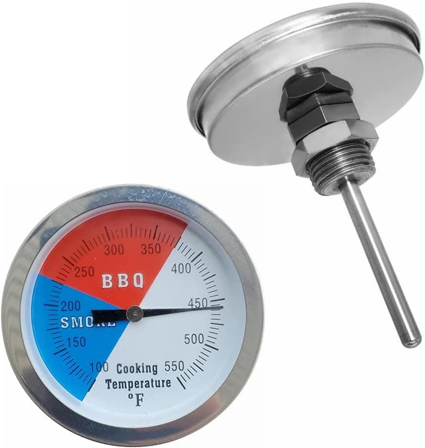 2 Pack BBQ Grill Temperature Gauge 3 inch Dial Face Charcoal Grill Pit Smoker