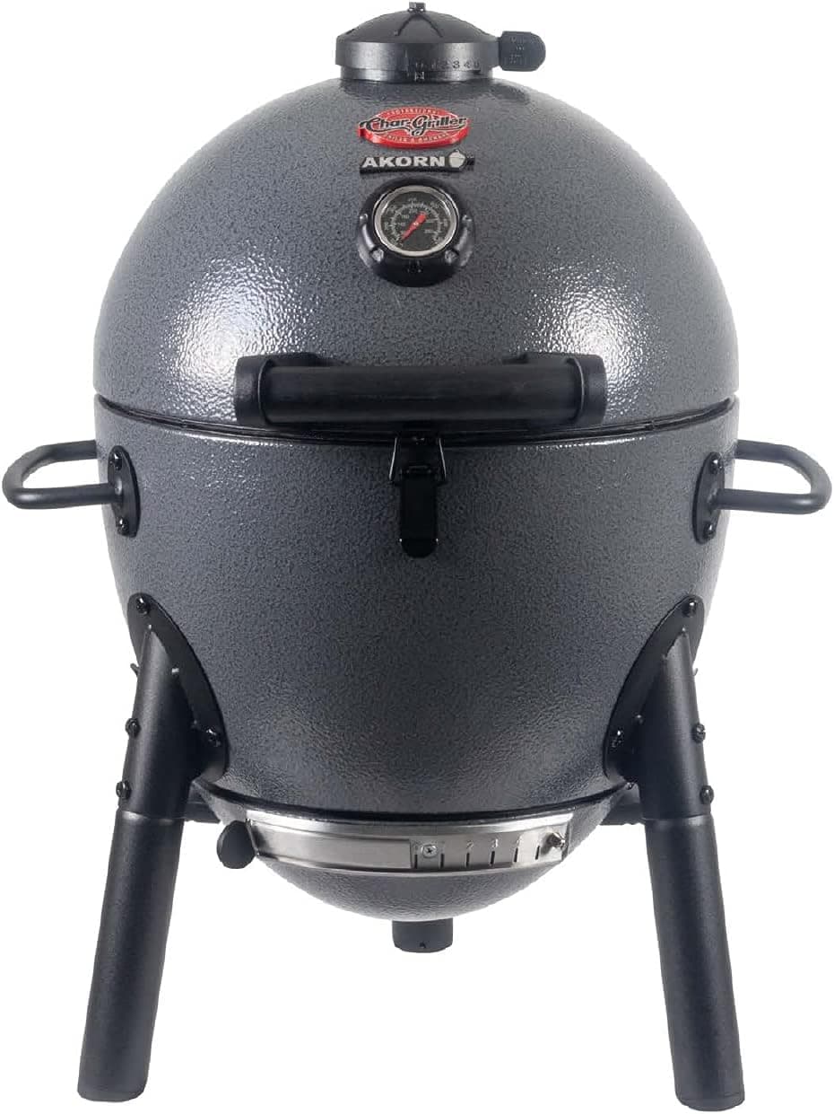 Char-Griller AKORN Jr. Portable Kamado Charcoal Grill and Smoker, 155 Sq. In. (E86714)