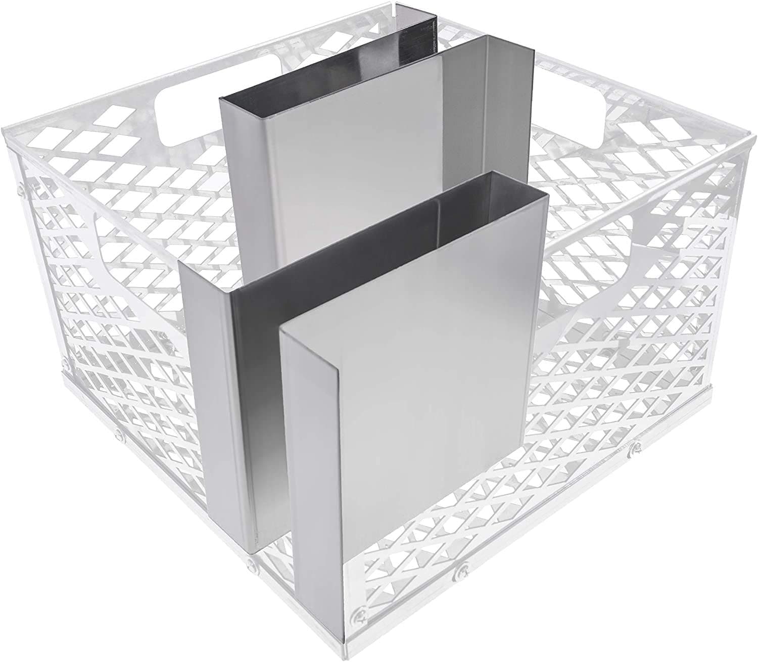 BBQ-PLUS Charcoal Firebox Basket for Oklahoma Highland Bandera Longhorn Offset Smoker, Stainless Steel