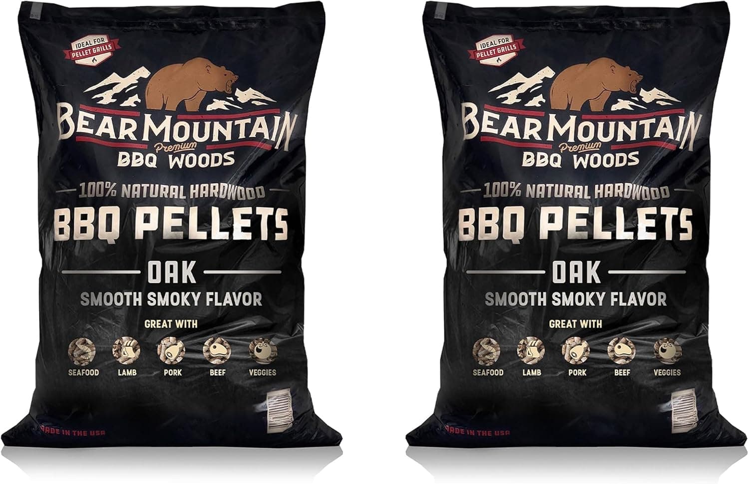 Bear Mountain 2-Pack All Natural Wood Pellets 20 Lbs Oak