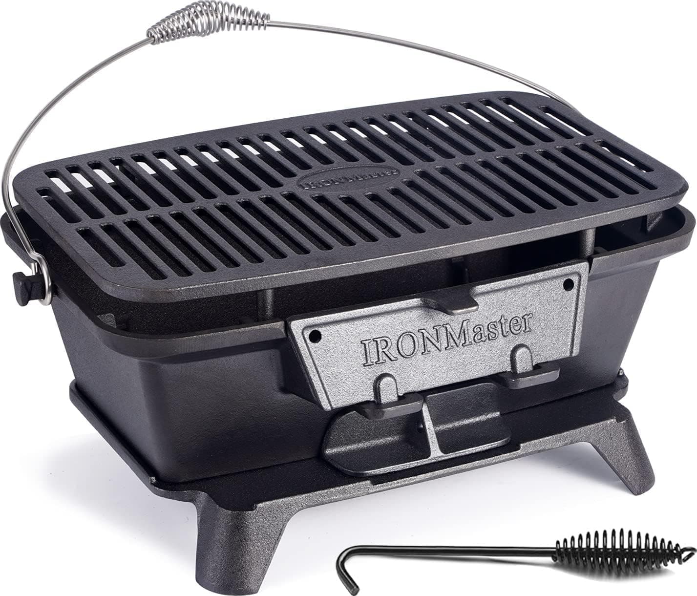 IronMaster Hibachi Grill Outdoor Cast Iron Yakitori 17x10.5 for 5-8 People