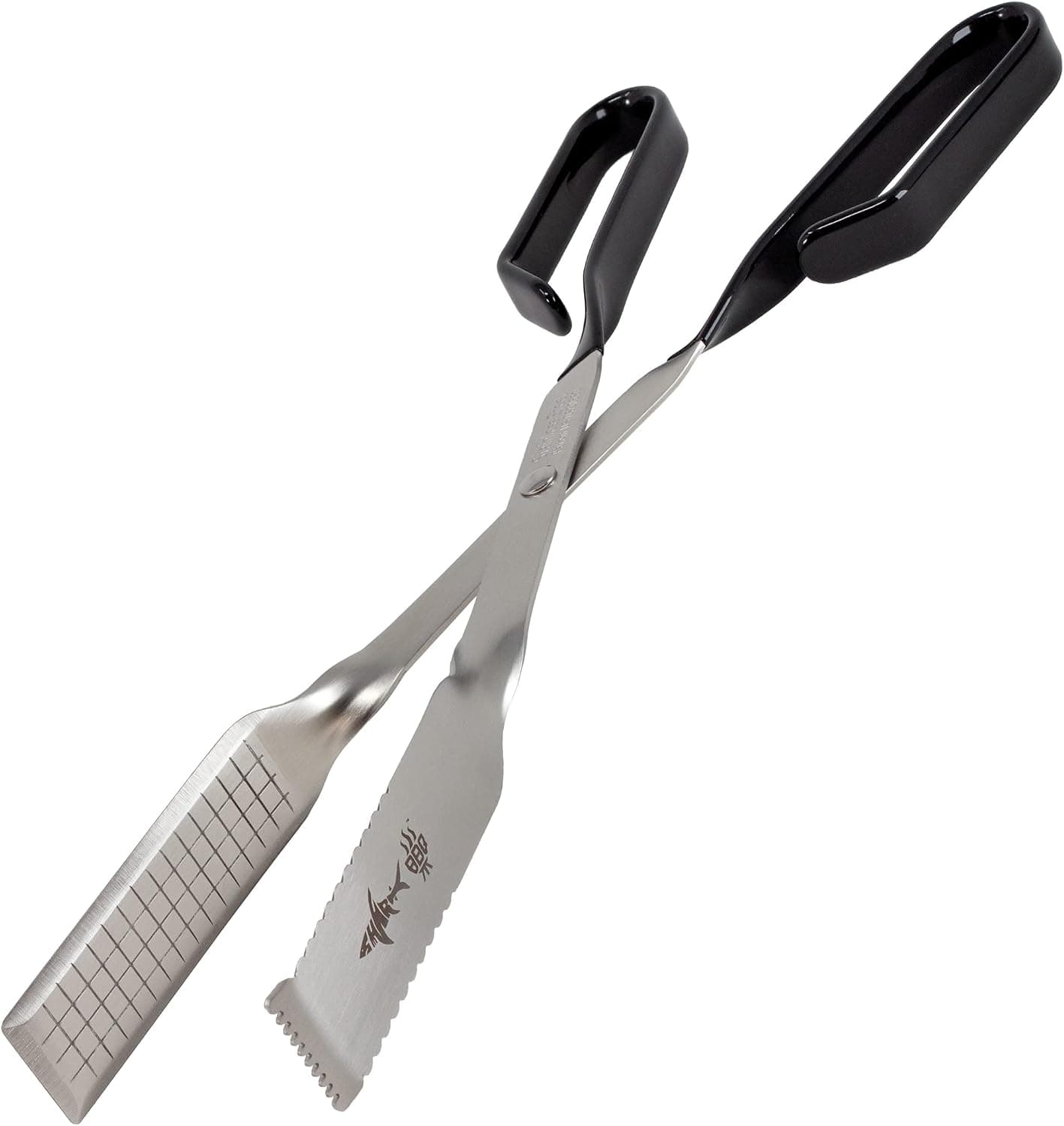 BBQ Tongs 17.5" Extra Long Heavy Duty Stainless Steel with Scissor Grip