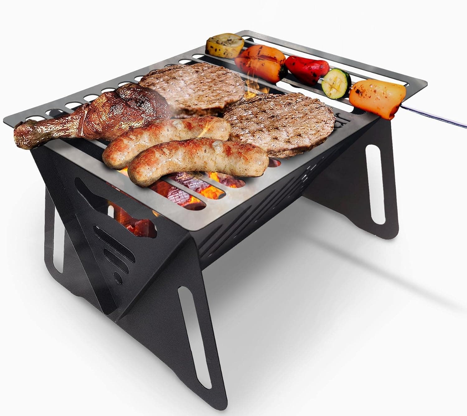 Bodkar Charcoal Grill, Portable BBQ Smoker Lightweight Tabletop