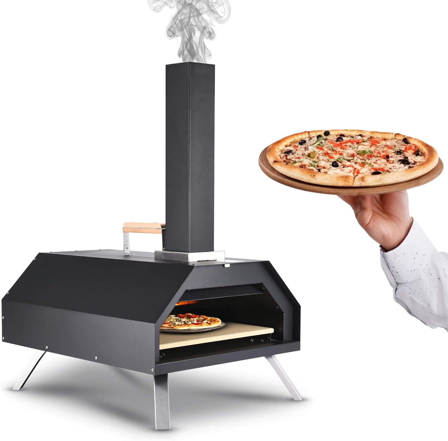 Zorestar Outdoor Stainless Steel Lightweight Wood Fired Pizza Oven