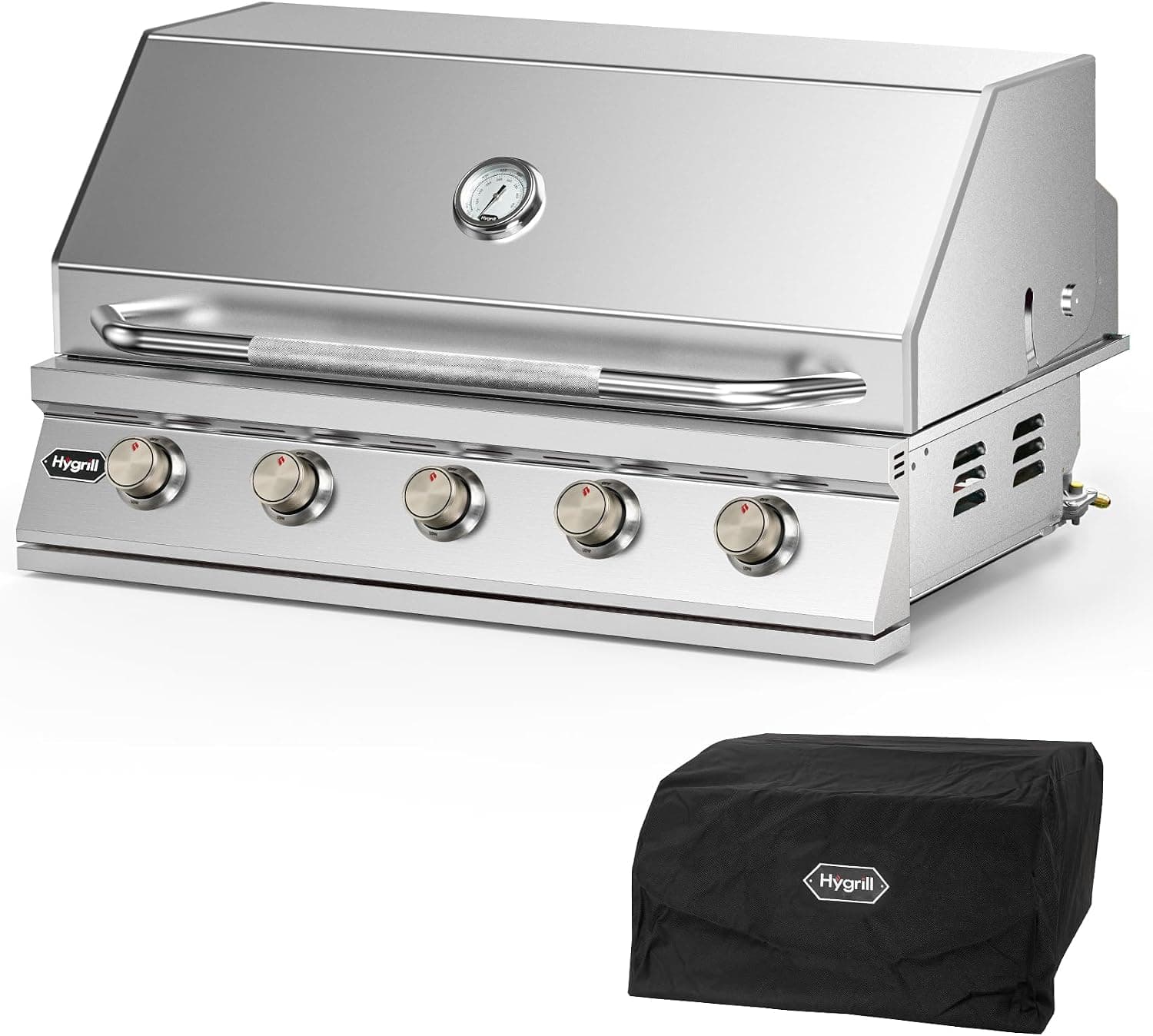 Hygrill STD Series 40-Inch Built In Grill Stainless 5-Burner Natural Gas