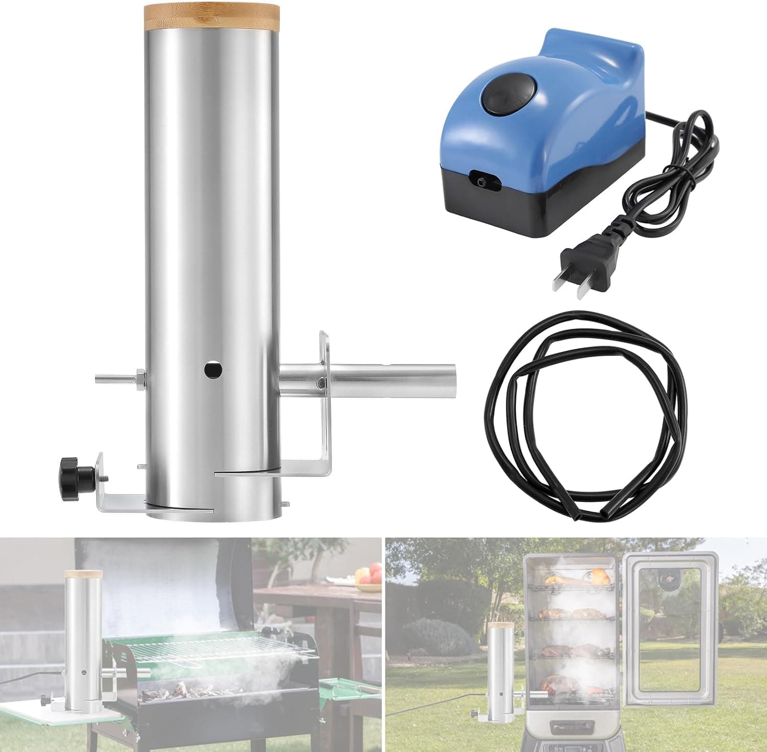 IRONWALLS Electric Cold Smoke Generator with Lid & Air Pump, 1L Capacity