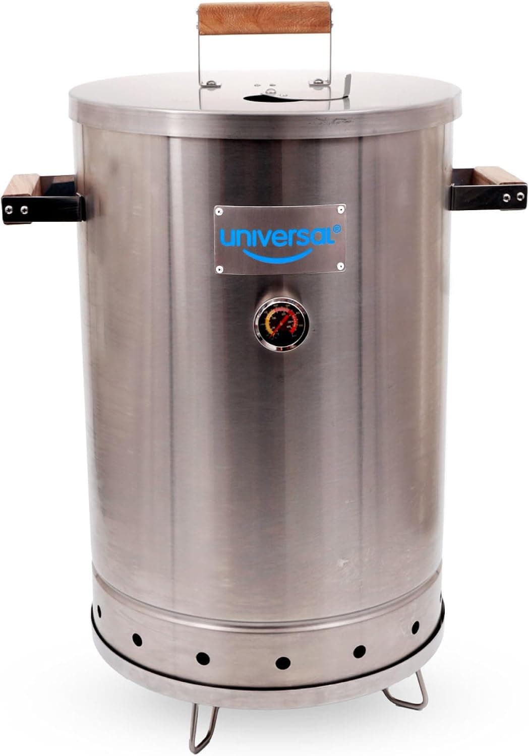 Universal Stainless Steel Charcoal Barrel Smoker, 2-in-1 Vertical Grill and Smoker