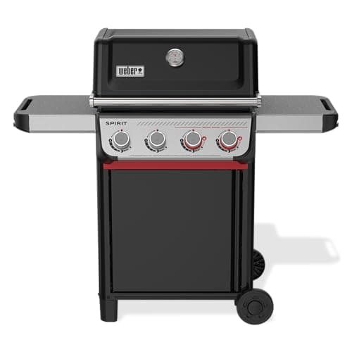 Weber® Spirit® E-425 Gas Grill, Outdoor Cooking, Propane Gas Grill, Black | Weber® Grill 4 Burners, Sear Zone w/Boost Burners, Porcelain-Enameled Cast-Iron Grates, Weber Works™ Rails, BBQ Grill