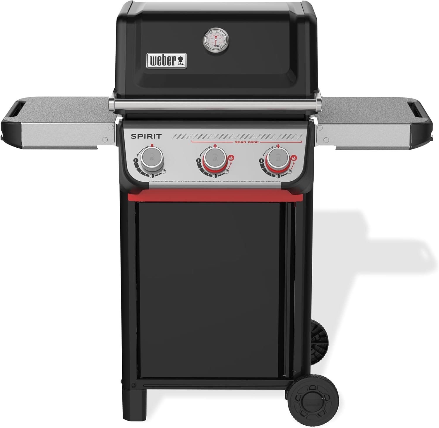 Weber Spirit E-325 Liquid Propane Gas Grill, 3 Burners + 2 Boost, Black