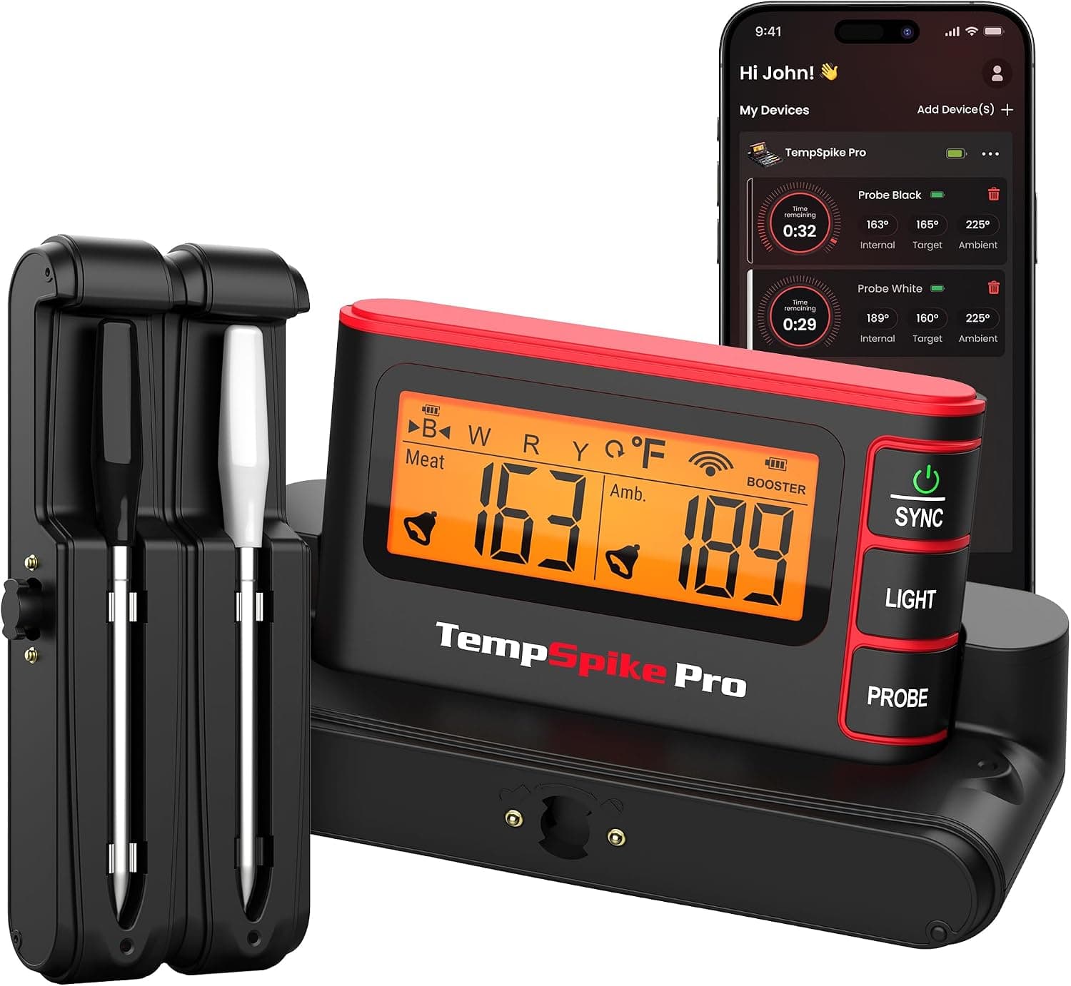 ThermoPro WiFi Bluetooth Wireless Meat Thermometer Unlimited Range 1050F