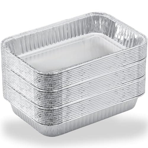 Matchwaves Drip Pans for Weber, Disposable Aluminum Foil Grease Trays for Weber Grills, Universal Replacement Liners for Weber Series, 8.6" x 6" - 20 Pcs