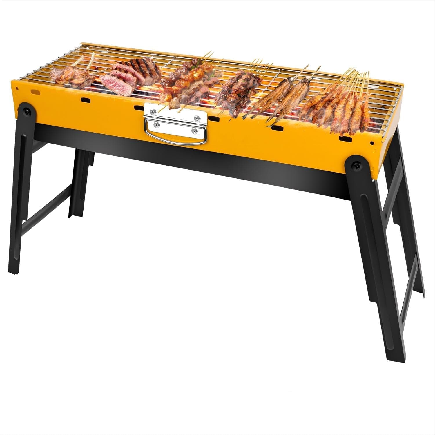 Portable Charcoal Grill Tabletop BBQ 24x13x9 Lightweight Folding