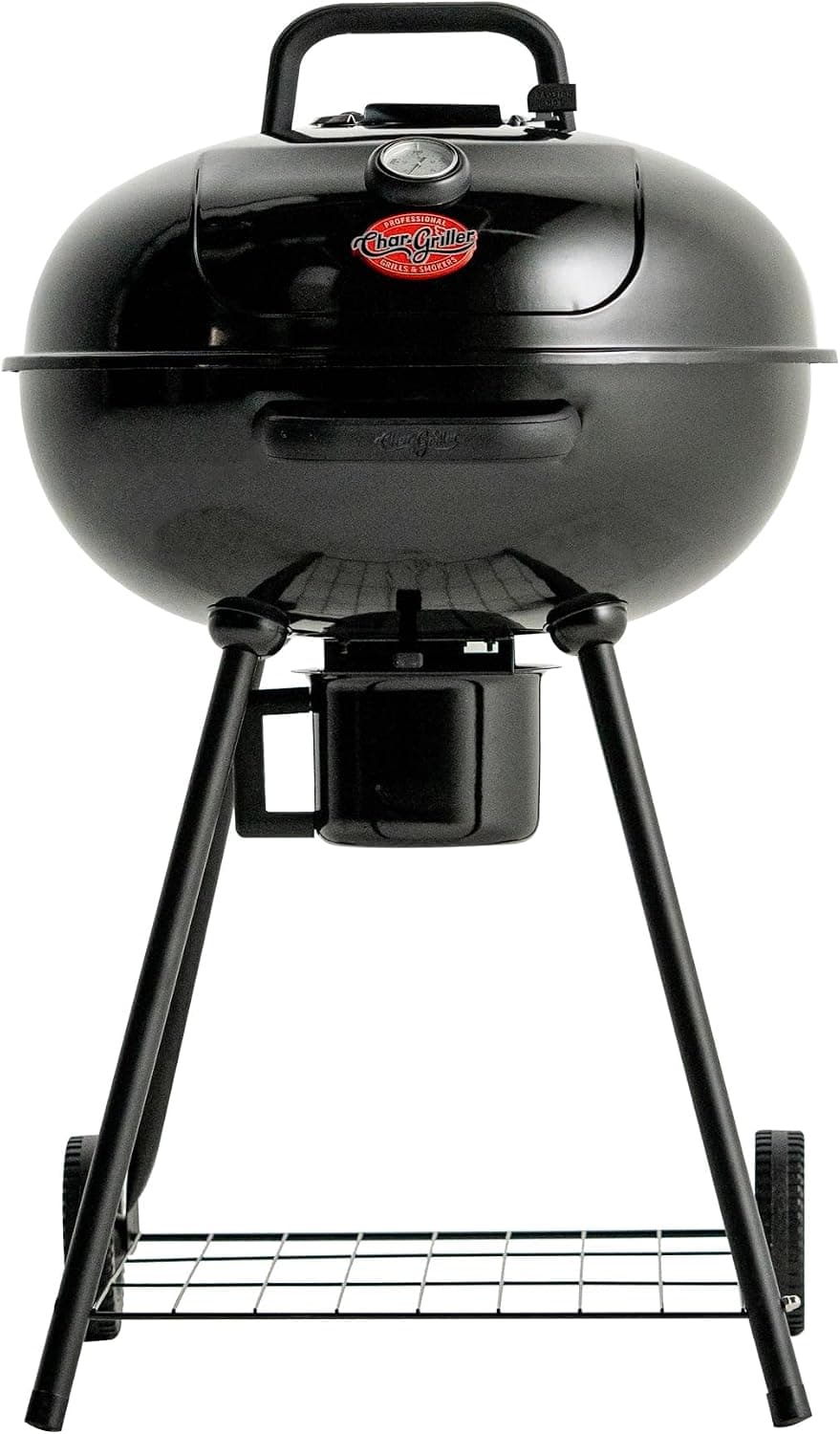 Char-Griller CG30040725 22-inch Kettle Charcoal Grill and Smoker Steel Black