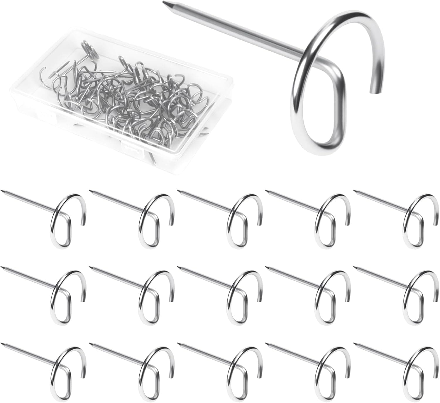 50 Pcs Stainless Steel Mini Skewers, Reusable Grilling Metal Skewers