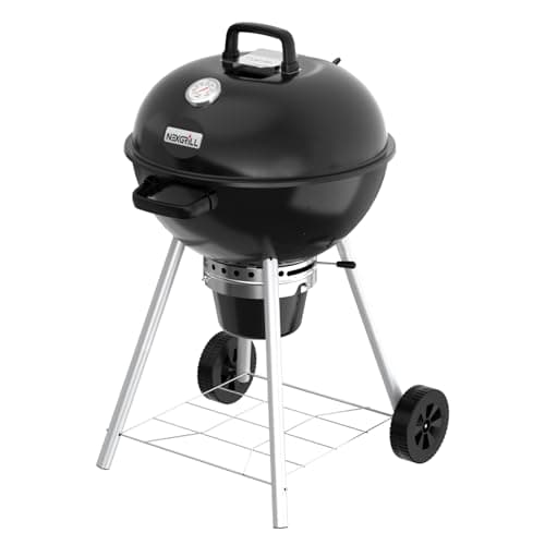 Nexgrill 22.5" Premium Charcoal Grill, Portable Kettle with Storage Rack